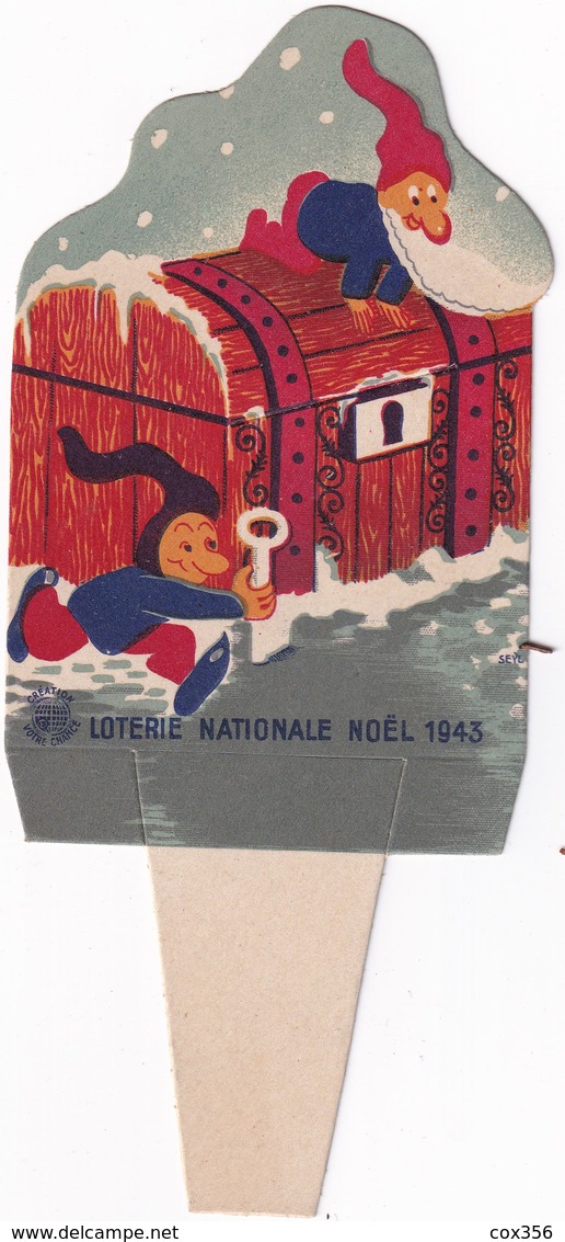 LOTERIE NATIONALE NOEL 1943 Création Votre Chance . Décoration De Buraliste - Christmas