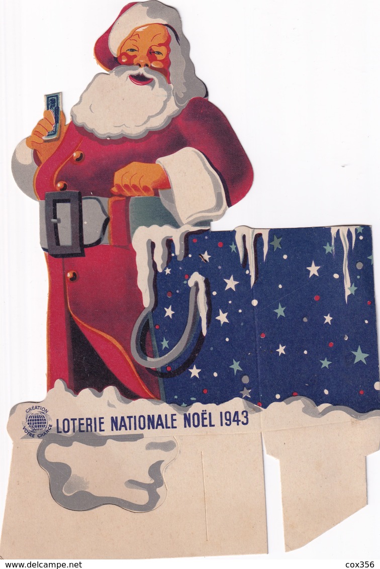 LOTERIE NATIONALE NOEL 1943 Création Votre Chance . Décoration De Buraliste - Kerstmotief