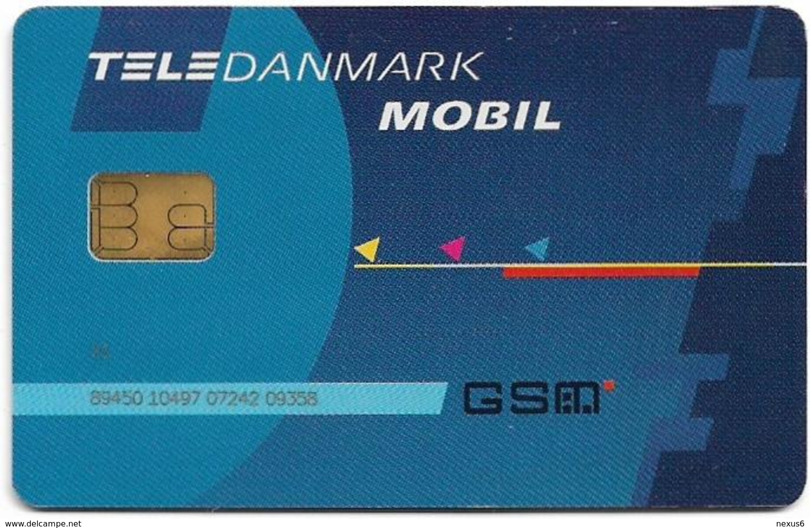 Denmark - Tele Danmark Mobil - Old GSM SIM FULL ISO (Type #5A With Barcode), Used - Dänemark