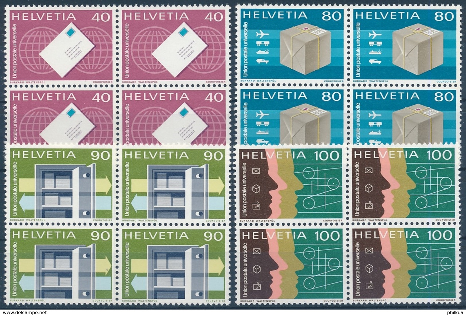 UPU 10-13 Viererblock Einwandfrei Postfrisch/** - MNH - Officials