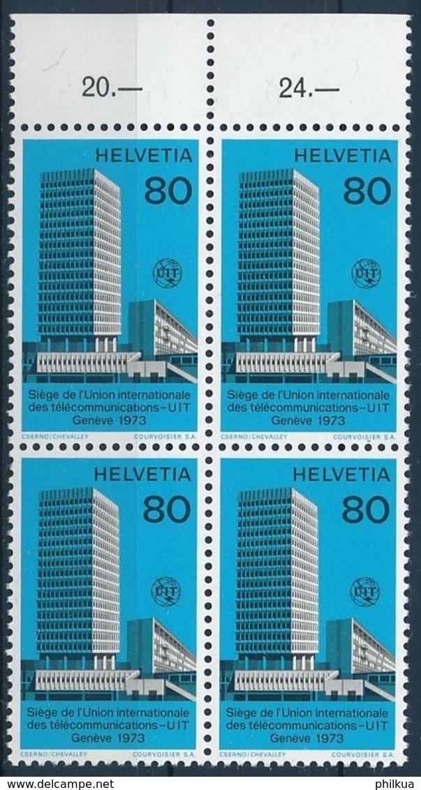 UIT 10 Viererblock Einwandfrei Postfrisch/** - MNH - Dienstmarken