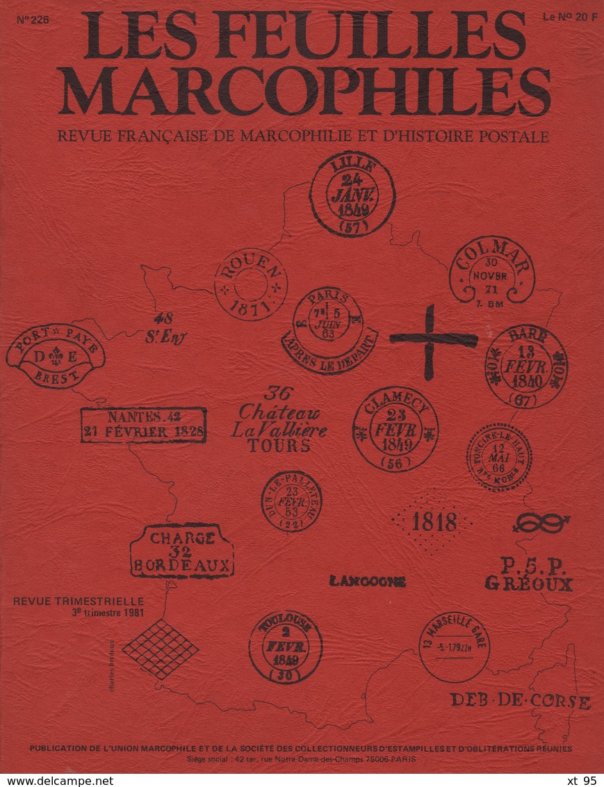 Les Feuilles Marcophiles - N°226 - Voir Sommaire - Frais De Port 2€ - Filatelia E Storia Postale