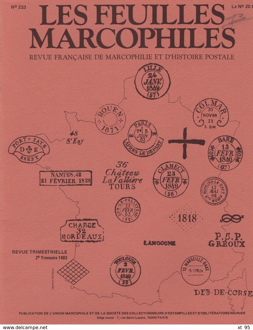 Les Feuilles Marcophiles - N°233 - Voir Sommaire - Frais De Port 2€ - Filatelia E Historia De Correos