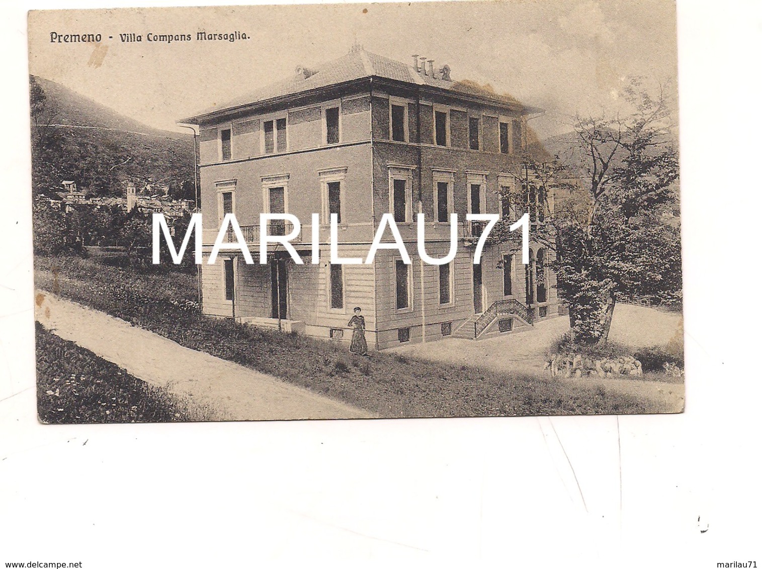 P754 Piemonte PREMENO Verbania Cusio Ossola Villa Compans Marsaglia 1912 Viaggiata - Autres & Non Classés