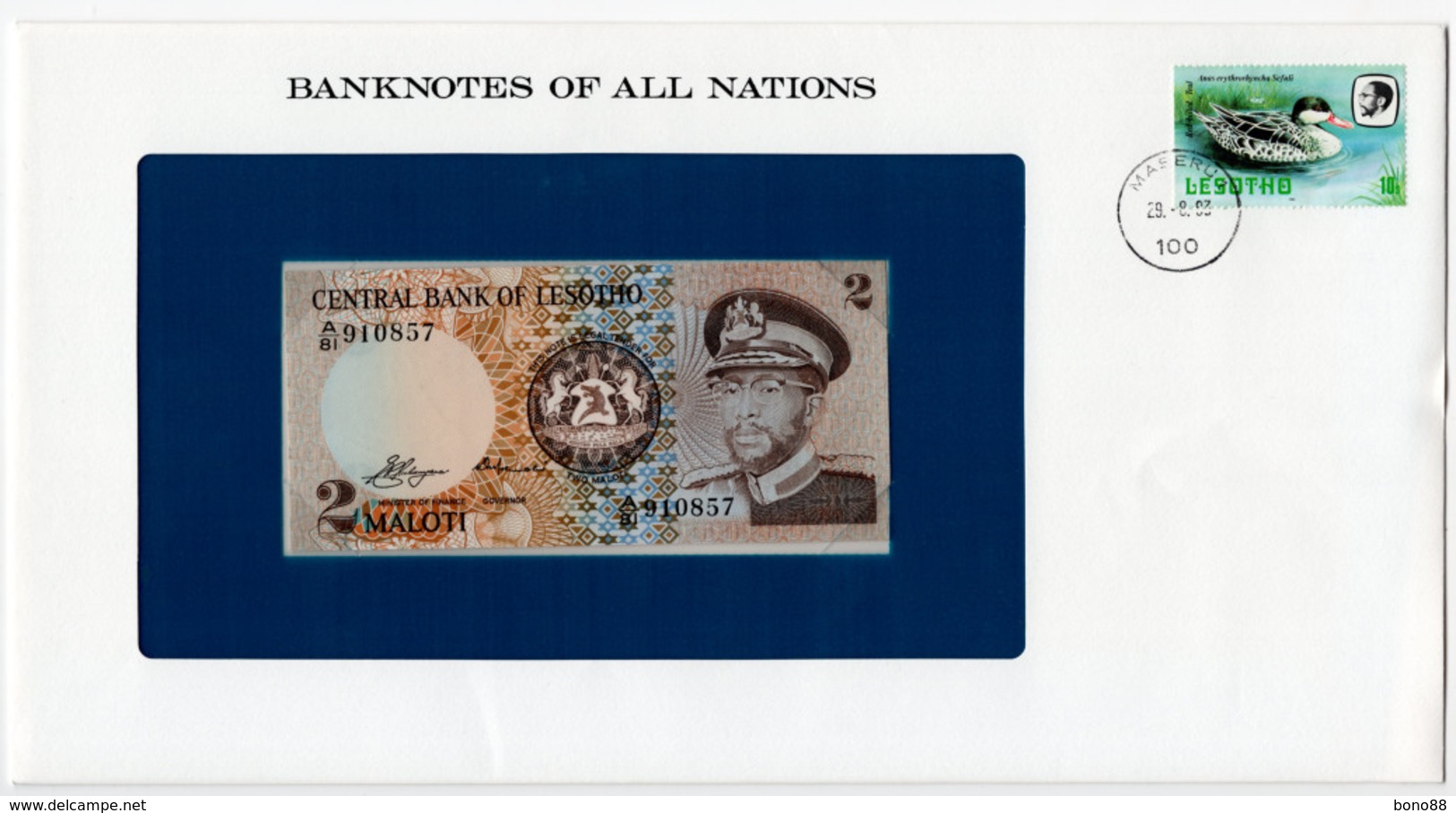 LESOTHO,2 MALOTI,1981,P.4a,BANKNOTES OF ALL NATION,UNC - Lesotho