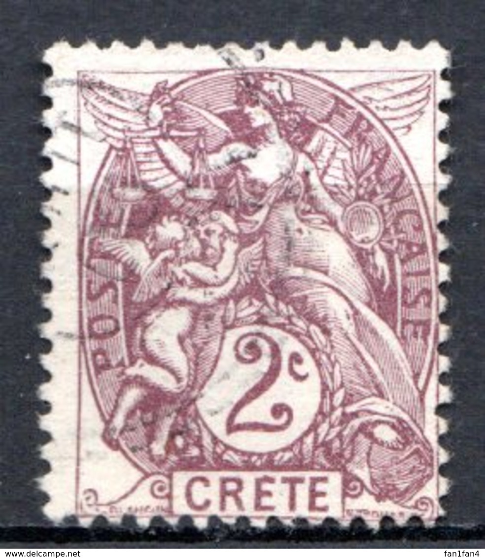 Ile De CRETE - (Bureau Français) - 1902-03 - N° 2 - 2 C. Brun-lilas - Kreta