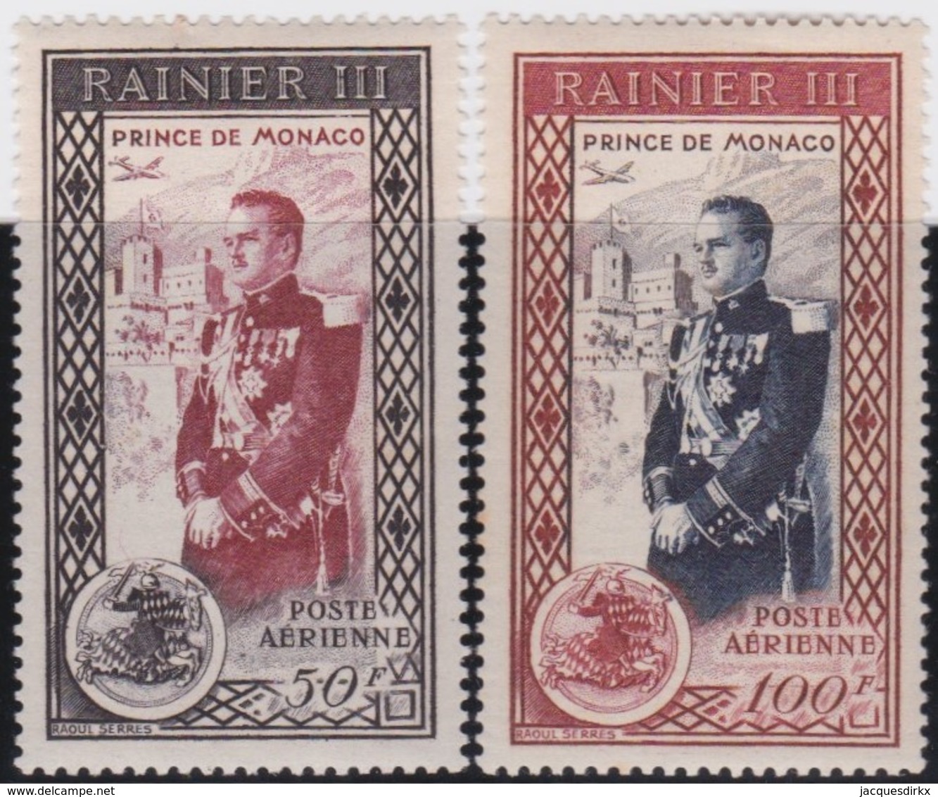 Monaco  .  Yvert  .   PA 49/50     .     *     .   Neuf Avec Gomme Et Charniere   .   /  .    Mint-hinged - Luchtpost