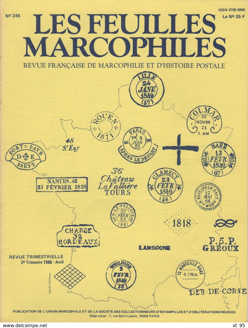 Les Feuilles Marcophiles - N°245 - Voir Sommaire - Frais De Port 2€ - Philatélie Et Histoire Postale