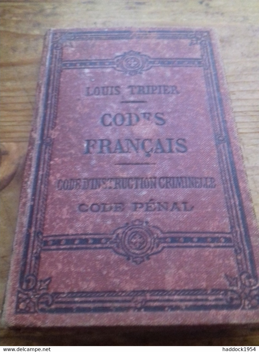 Codes Français LOUIS TRIPIER Pichon 1875 - Derecho