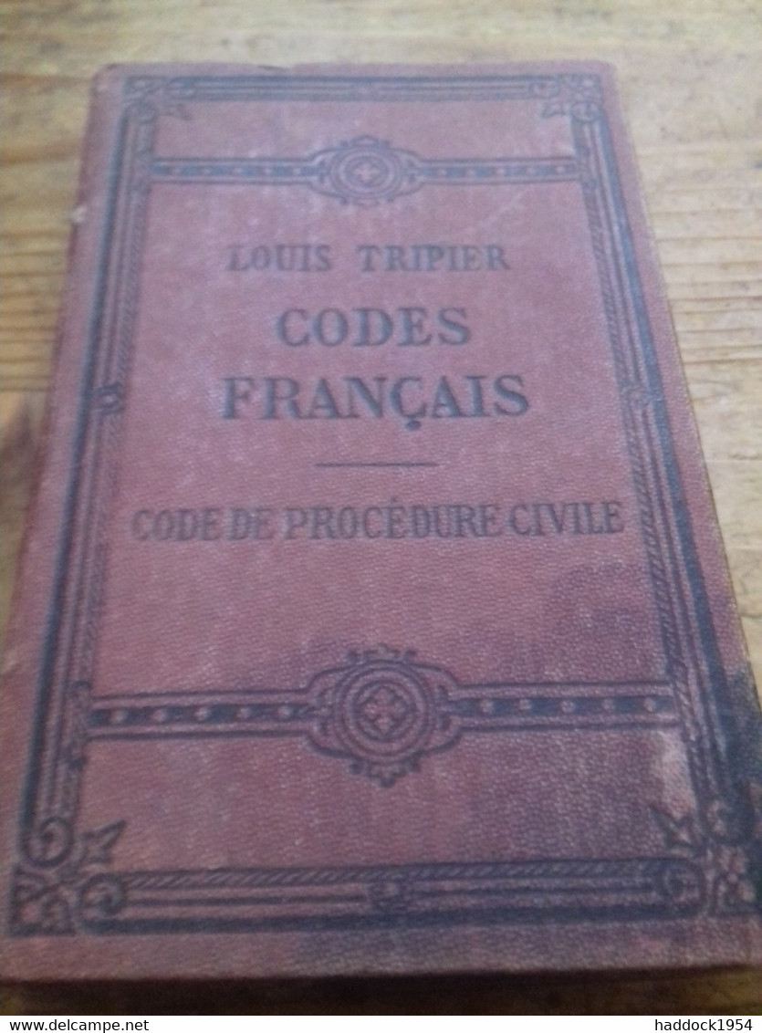 Codes Français LOUIS TRIPIER Pichon 1875 - Recht