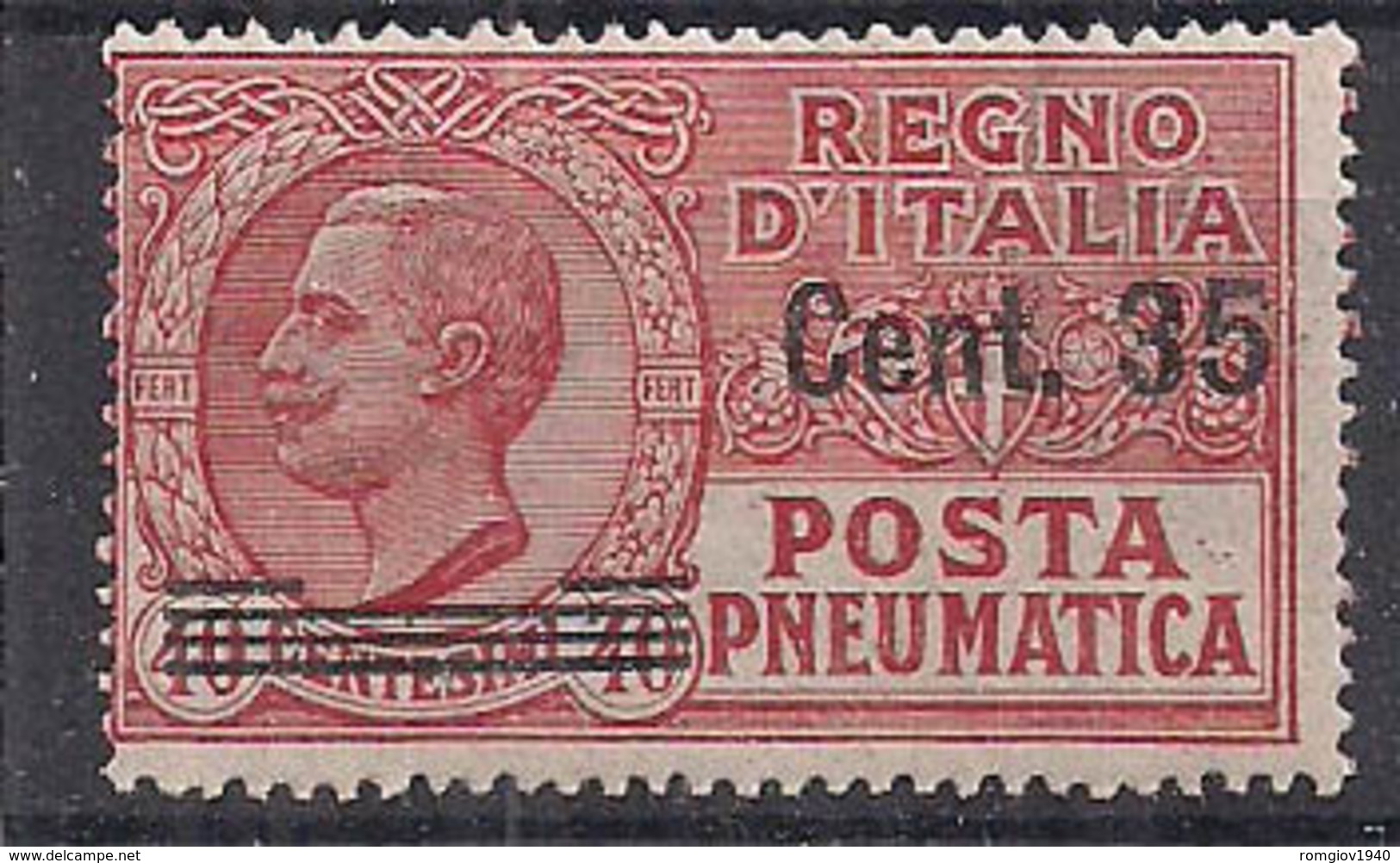 REGNO D'ITALIA POSTA PNEUMATICA 1927 TIPO DEL 1913-23  SOPRASTAMPATO SASS. 11 MLH VF - Poste Pneumatique