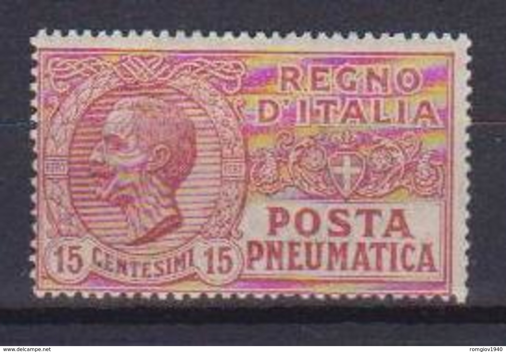 REGNO D'ITALIA POSTA PNEUMATICA 1927 TIPO DEL 1913-23  FILIGRANA CORONA  SASS. 12  MLH VF - Poste Pneumatique