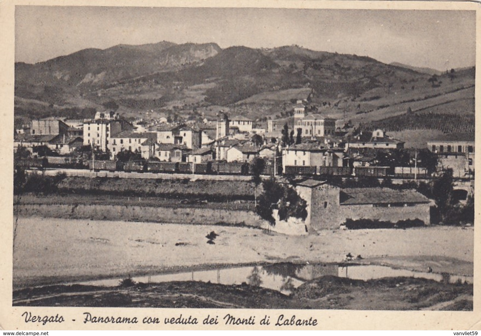 VERGATO-BOLOGNA-PANORAMA CON VEDUTA DEI MONTI DI LABANTE-CARTOLINA VIAGGIATA IL 8-12-1942 - Bologna