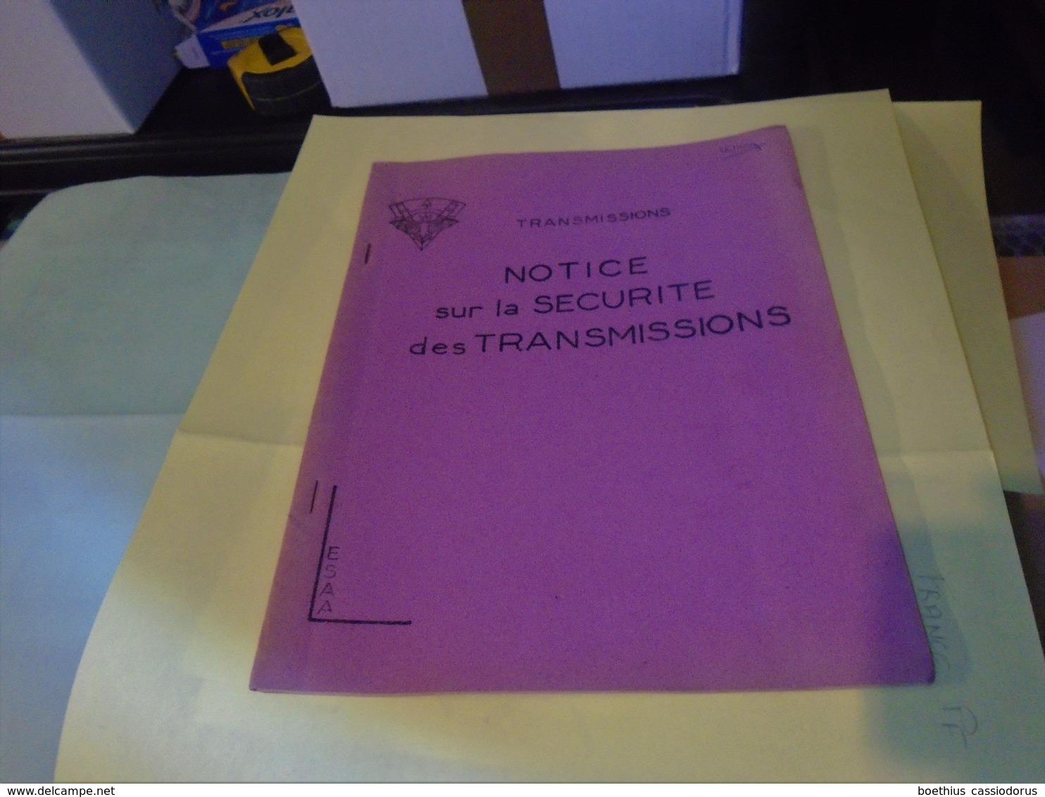 TRANSMISSIONS NOTICE SUR LA SECURITE DES TRANSMISSIONS / Cryptage, Chiffrage... - Documenti