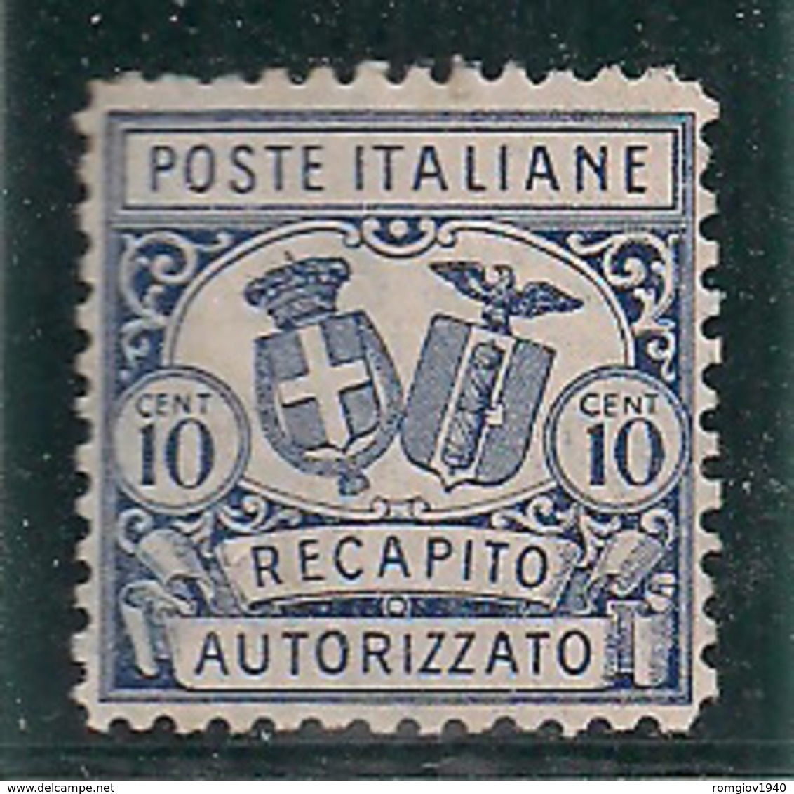 REGNO D'ITALIA  1928 RECAPITO AUTORIZZATO RE VITTORIO EMANUELE III SASS. 1 MNH XF  (DENTELLATO 11) - Autres & Non Classés