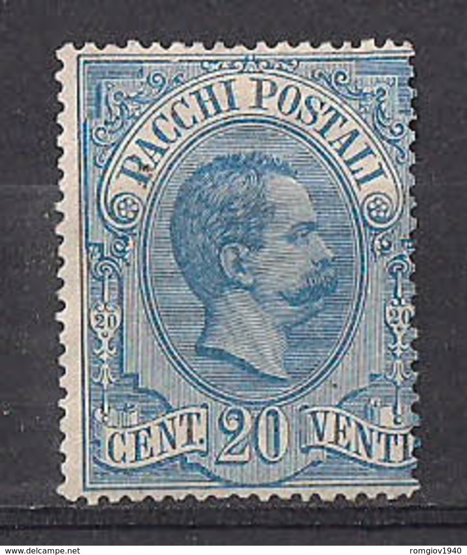 REGNO D'ITALIA 1884-86 PACCHI POSTALI EFFIGE DI RE UMBERTO I SASS. 2  MLH VF - Colis-postaux