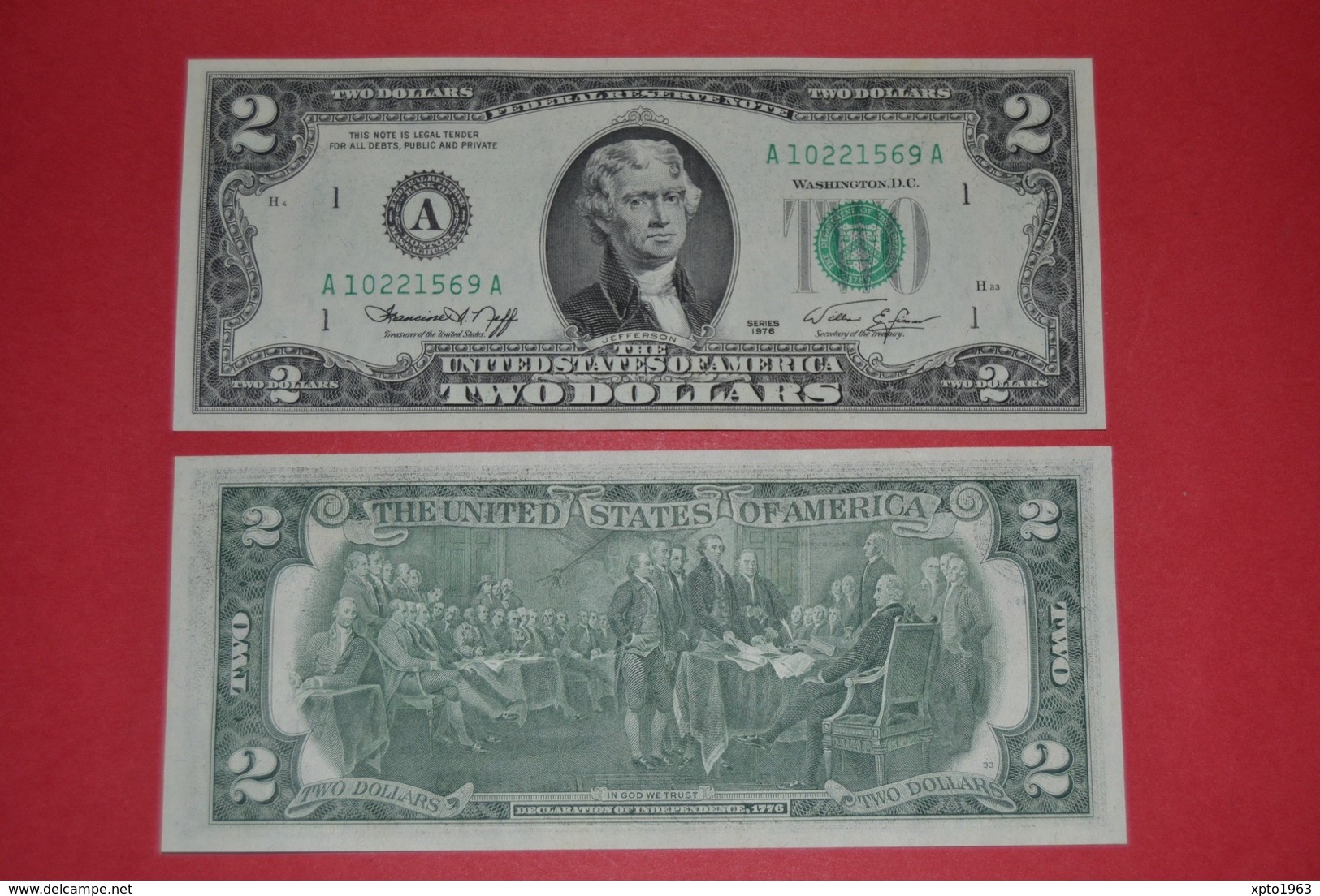 USA $2 Dollar Bill 1976 - (A)  BOSTON, Crisp, UNCIRCULATED - Bilglietti Della Riserva Federale (1928-...)