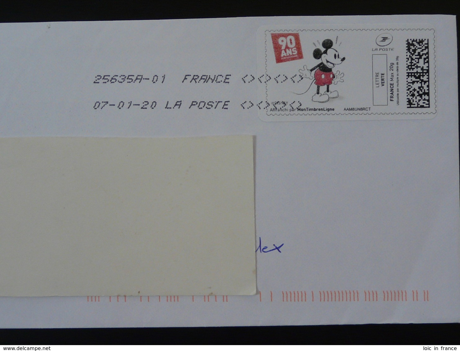 Walt Disney 90 Ans De Mickey Bande Dessinée Timbre En Ligne Montimbrenligne Sur Lettre (e-stamp On Cover) TPP 5047 - Disney