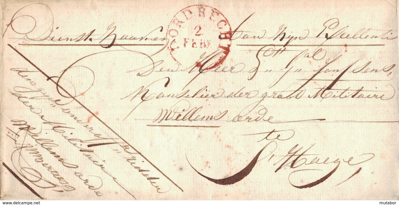 ~1830 DORDRECHT Bfh An Exellenz Janssen,Kanzler Der Militär Willems Orden In S'Hage - ...-1852 Prephilately