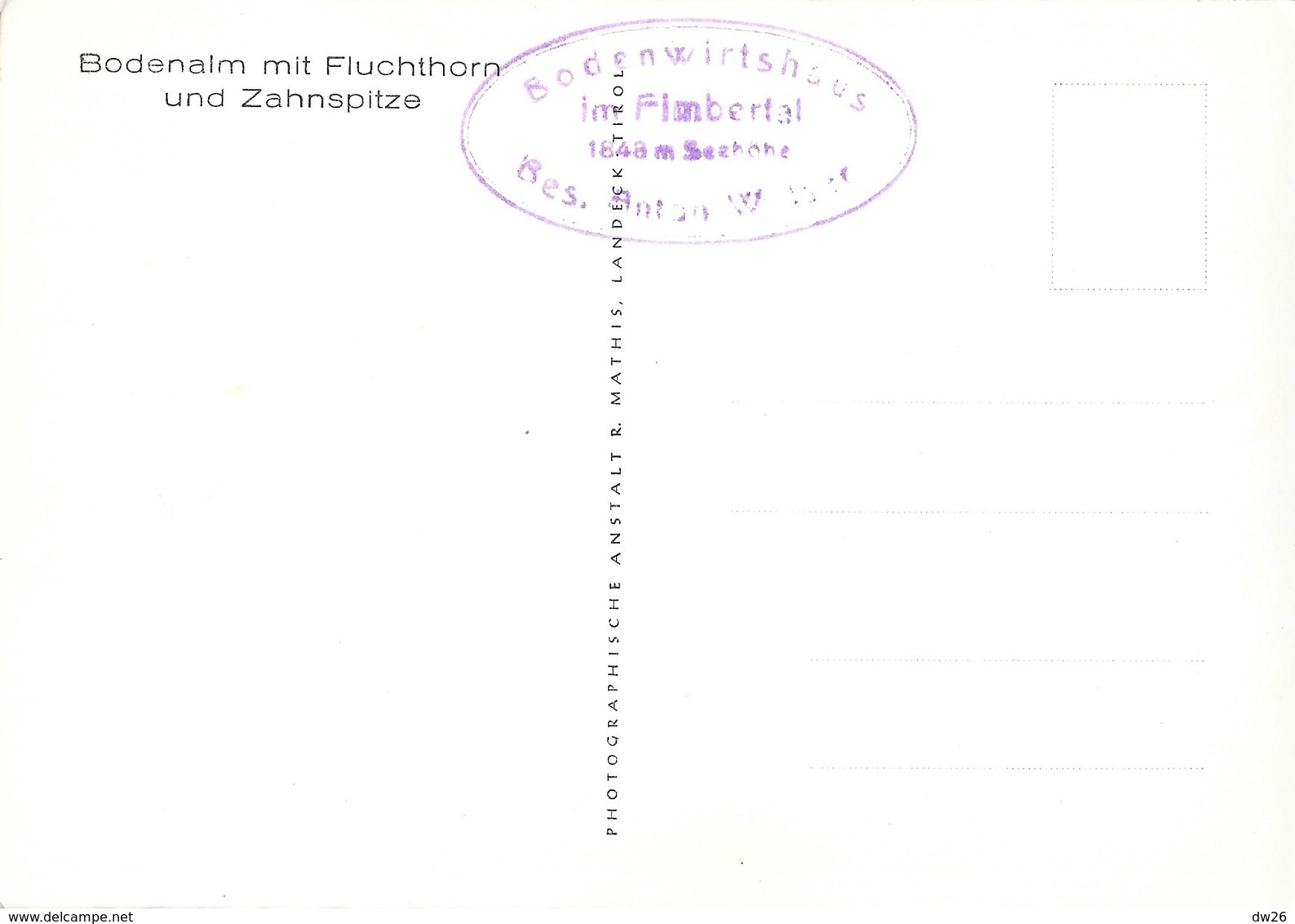 Bodenalm Mit Fluchthorn Und Zahnspitze - Photo R. Mathis - Saint-Luc