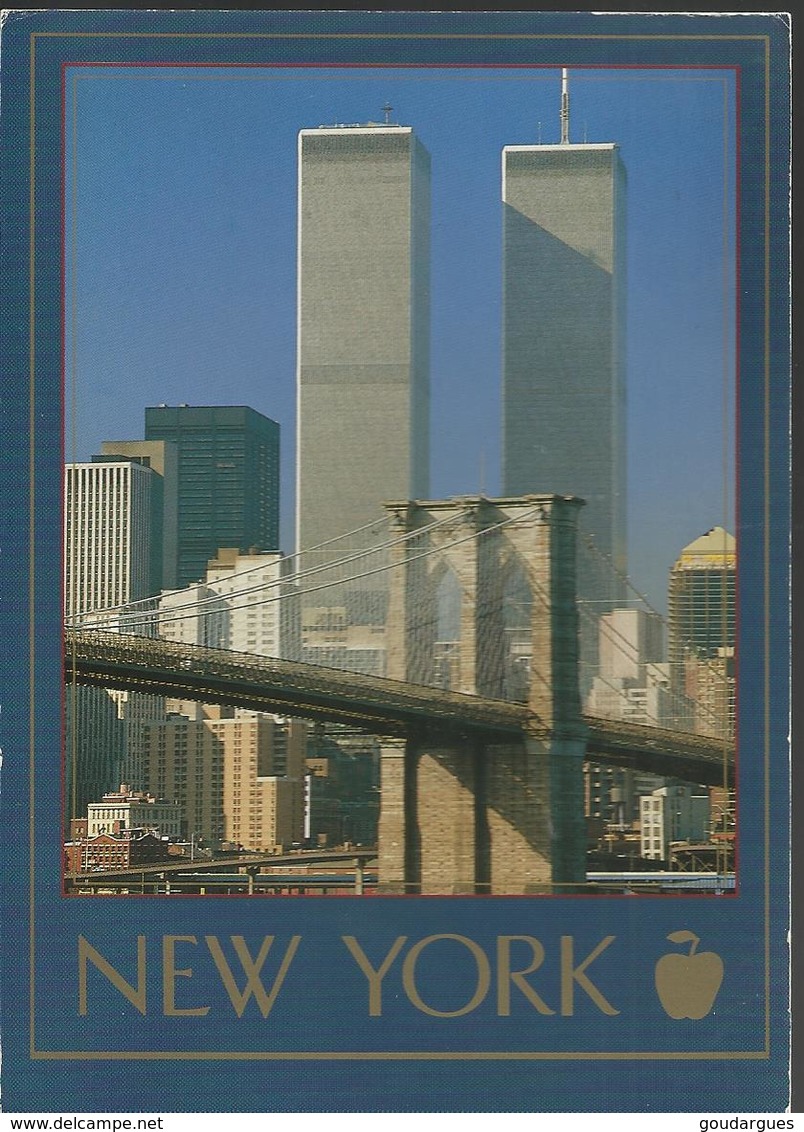 Brooklyn Bridge In Front Of World Trade  - Photo: Dennis Hallinan/FPG - Timbre William T. Piper - World Trade Center