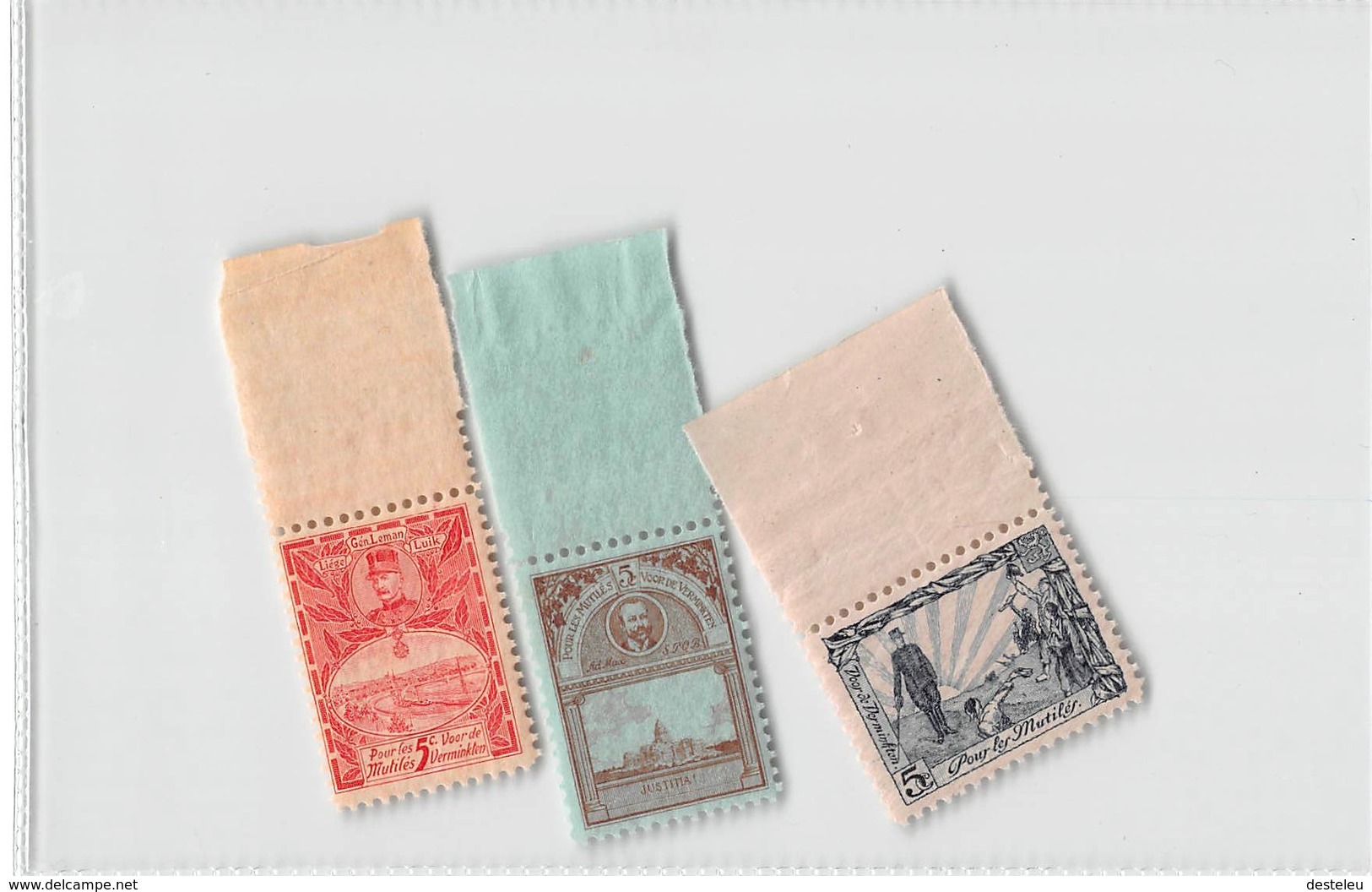 " Pour Les Mutilés " 3 Stamps - Unused Stamps