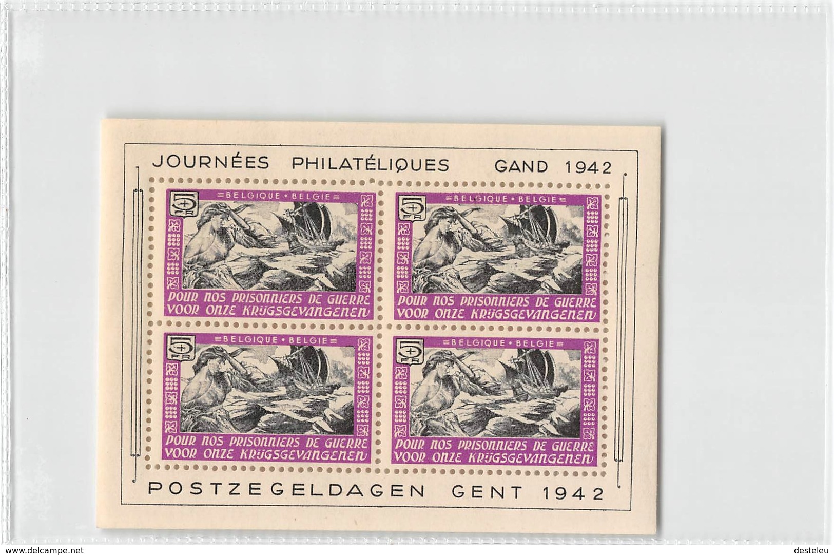Belgium 1942 - Erinnophily - Postzegeldagen Gent - Series "Prisoners Of War" In Blocks - Ongebruikt