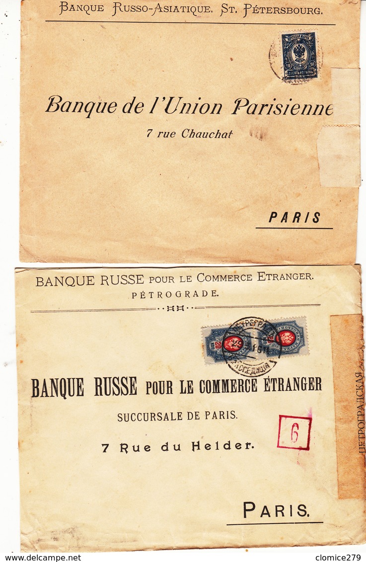 GUERRE 1914/18    8 Enveloppes 1916   Vers Paris  France   Scan  Recto Verso - Lettres & Documents