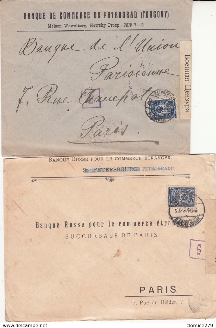 GUERRE 1914/18    8 Enveloppes 1916   Vers Paris  France   Scan  Recto Verso - Lettres & Documents