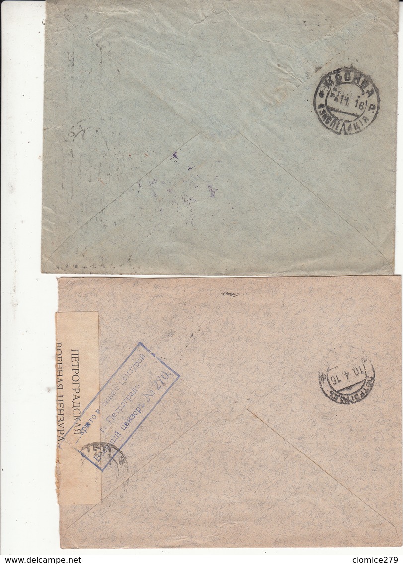 GUERRE 1914/18    8 enveloppes 1916   vers paris  France   scan  recto verso