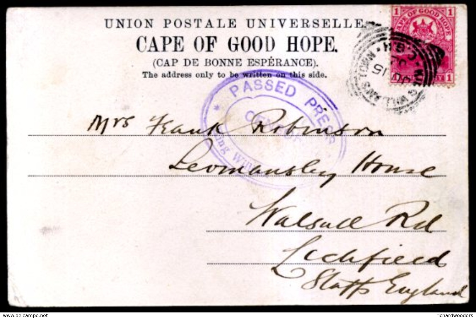 Cape Of Good Hope - Cap De Bonne Espérance (1853-1904)