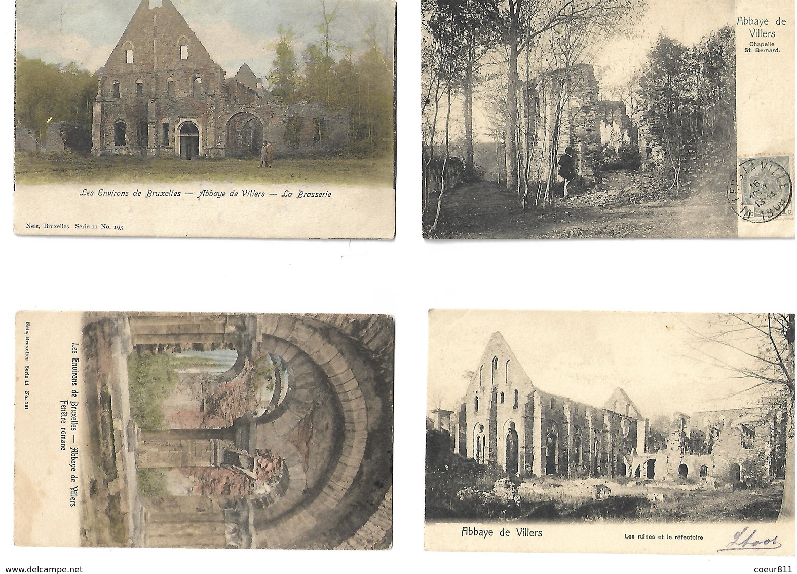 VILLERS LA VILLE     LOT DE 6 Carres Postales  Abbaye De Vilers - Villers-la-Ville