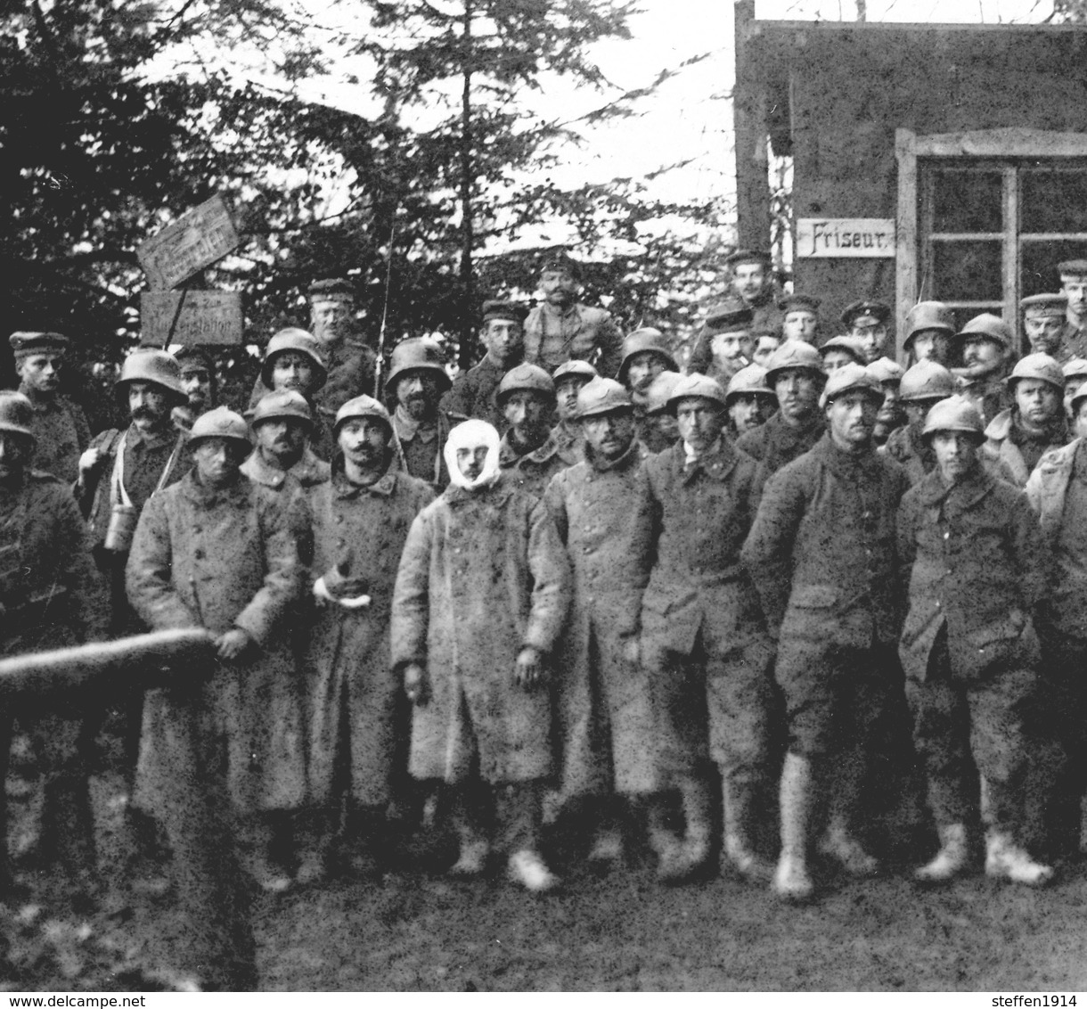 RPPC-  Gefangene Franzosen Pionierdorf - Vogesen Elsass  HartmannsweilerKopf ? - Carte Photo Allemande 1914-1918 - Guerre 1914-18