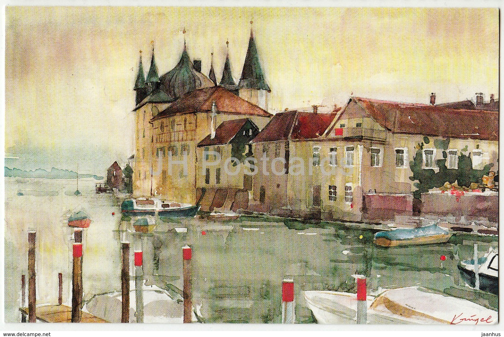 Steckborn - Aquarell By Roland Krügel - Watercolor - Switzerland - Unused - Steckborn