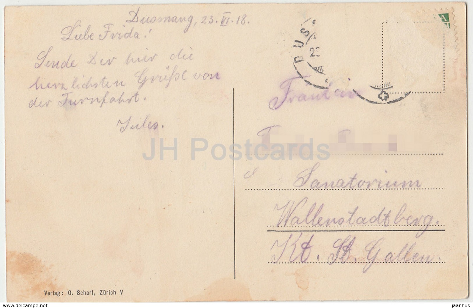 Fischingen - Inneres Der Kirche - Church - Switzerland - 1918 - Used - Fischingen