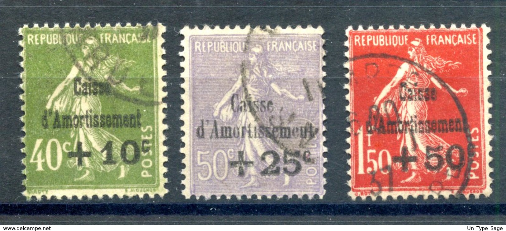 France N°275 à 277 - Caisse D'amortissement - Oblitérés - Cote 260€ - (F865) - Used Stamps