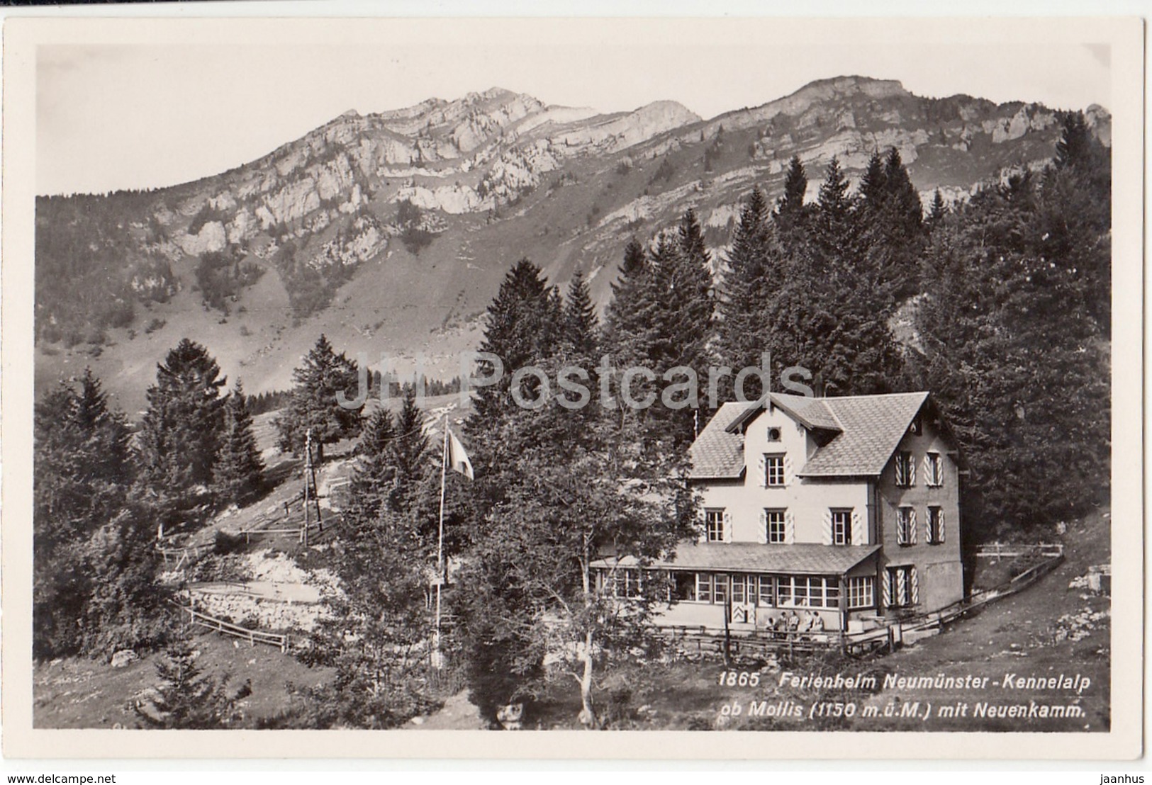 Ferienheim Neumunster - Kennelalp Ob Mollis Mit Neuenkamm - 1865 - Switzerland - 1942 - Used - Mollis