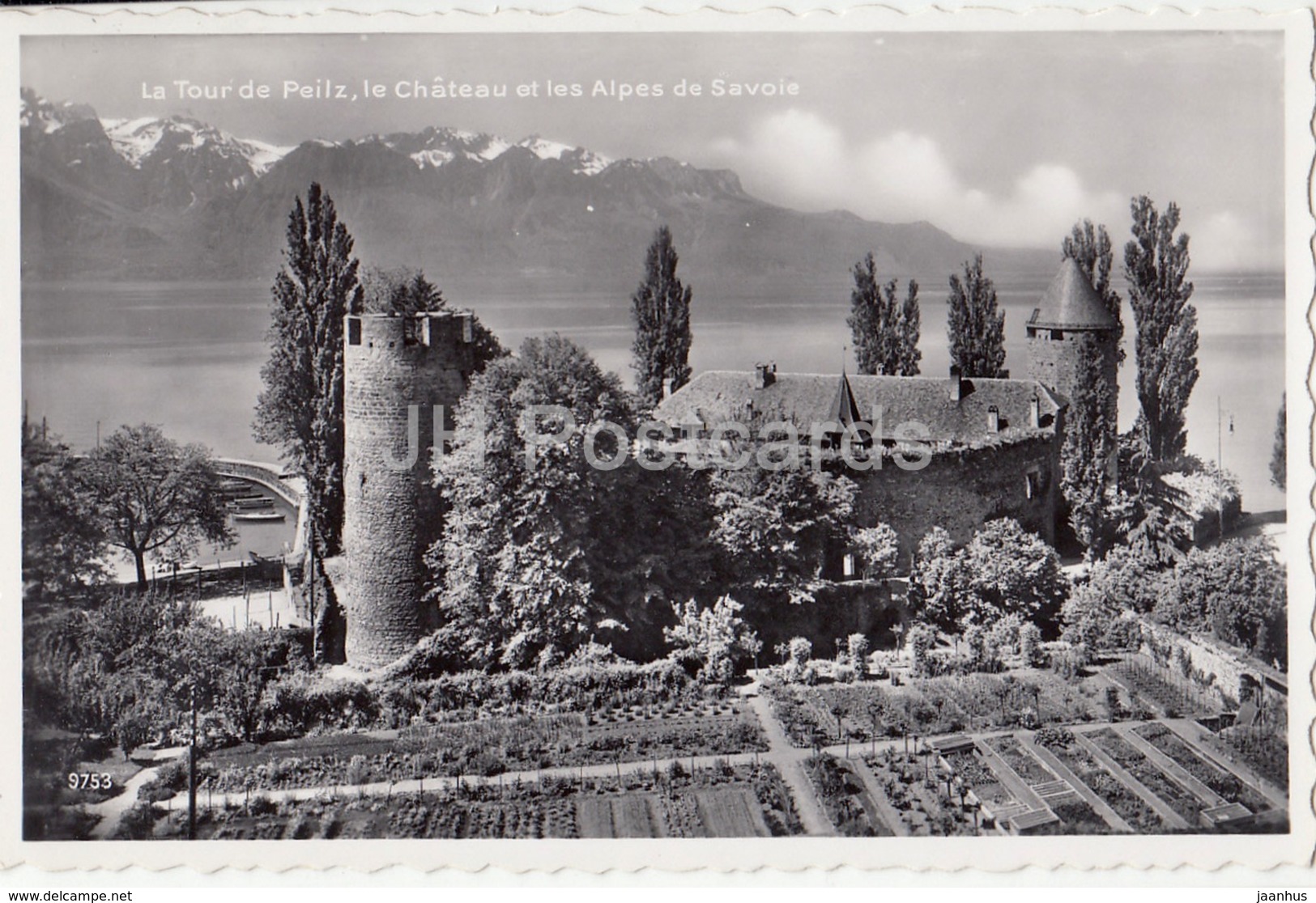 La Tour De Peilz - Le Chateau Et Les Alpes De Savoie - 9753 - Switzerland - 1952 - Used - La Tour-de-Peilz