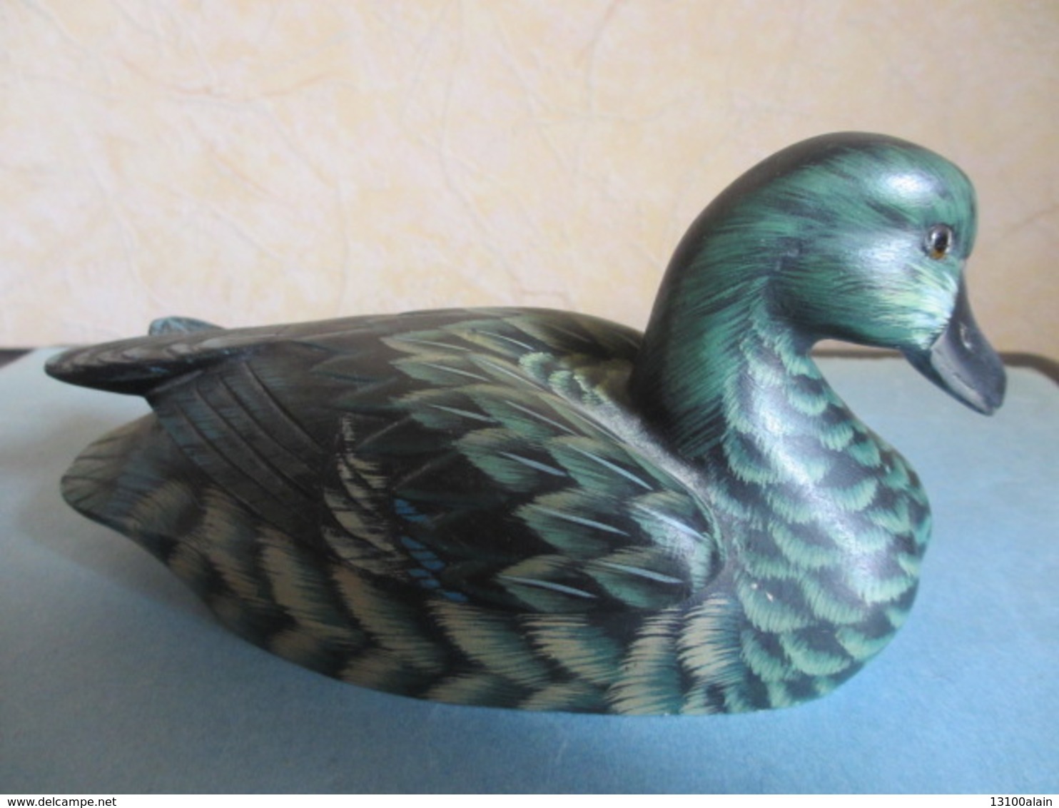 CANARD De 17 Cm En Bois FIGURINES OISEAUX COLLECTION Canards - Oiseaux - Canards