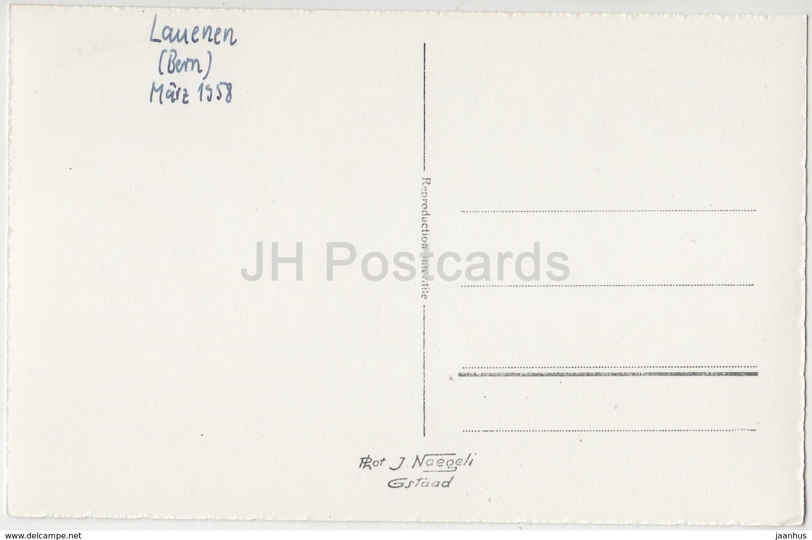 Bei Lauenen Mit Wildhorn 3624 M - 290 - Switzerland - 1958 - Used - Lauenen