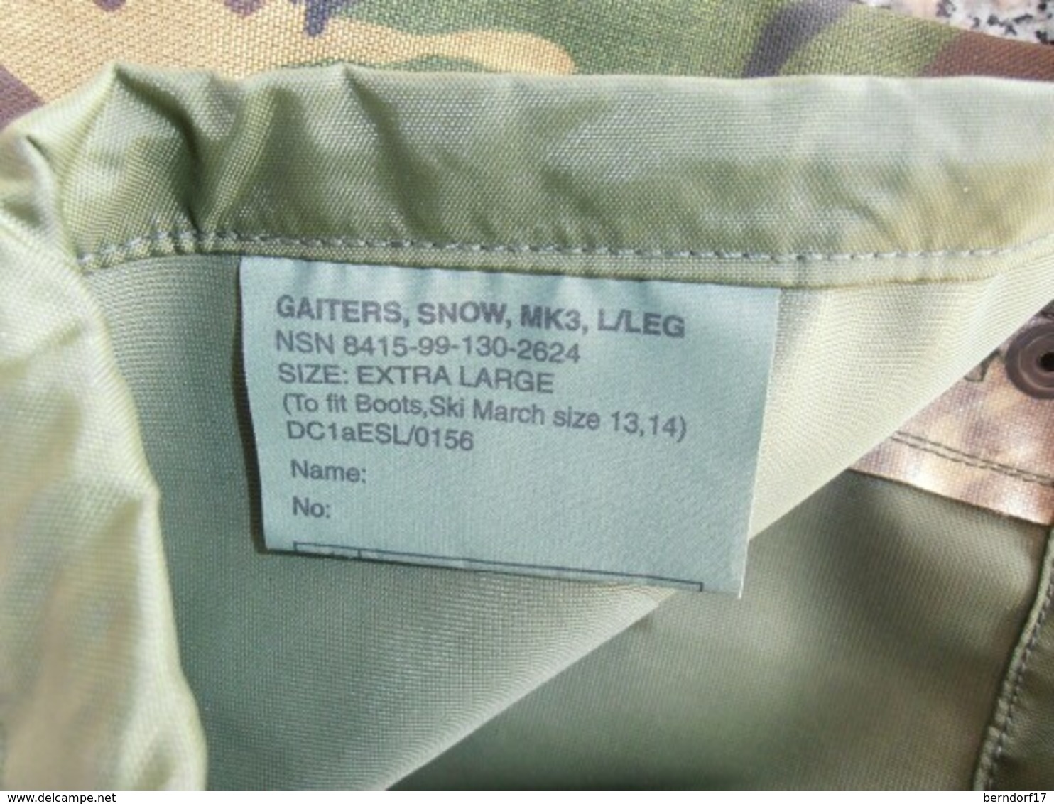 BRITISH ARMY - GAITERS SNOW MK 3 - Equipaggiamento