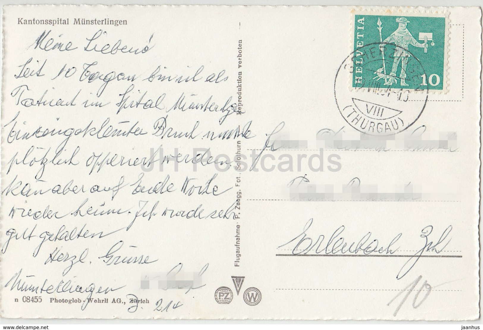 Kantonsspital Munsterlingen - 08455 - Switzerland - 1964 - Used - Münsterlingen