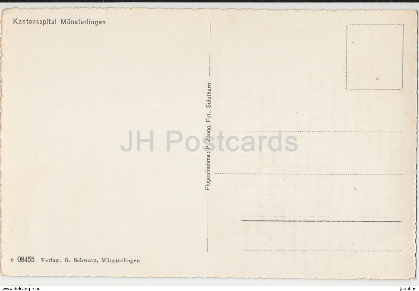 Kantonsspital Munsterlingen - 08455 - Switzerland - Old Postcard - Unused - Münsterlingen