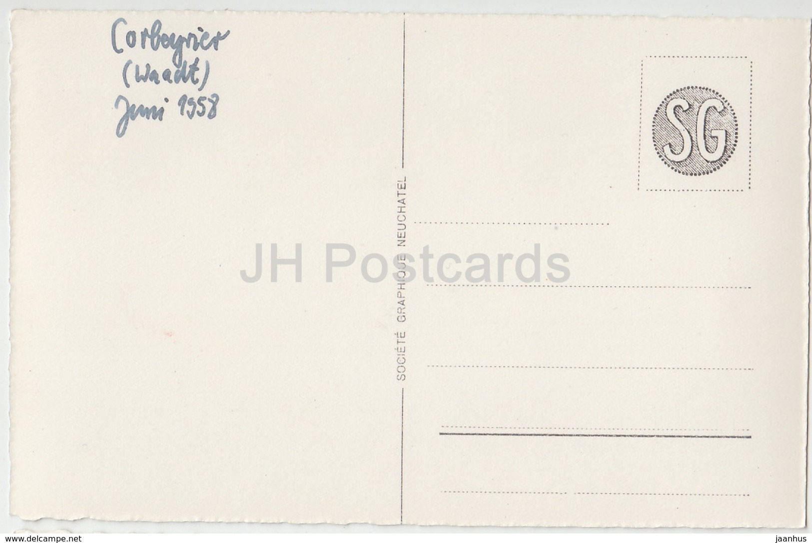 Corbeyrier 986 M - 4295 - Switzerland - 1958 - Used - Corbeyrier