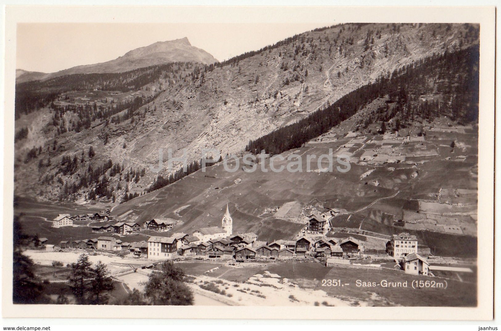 Saas-Grund 1562 M - 2351 - Switzerland - Old Postcard - Unused - Saas-Grund