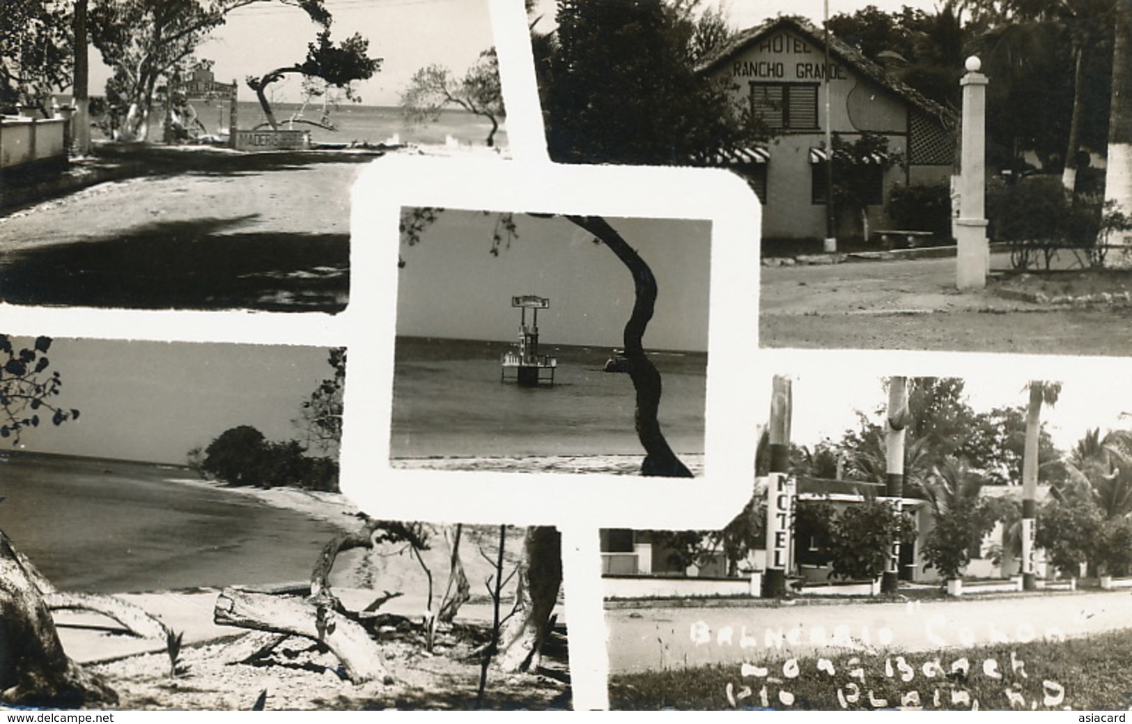 Real Photo Multi View  Puerto Plata Balneario Colon  Hotel Rancho Grande Advert Brugal Rum Ron Rhum - Repubblica Dominicana