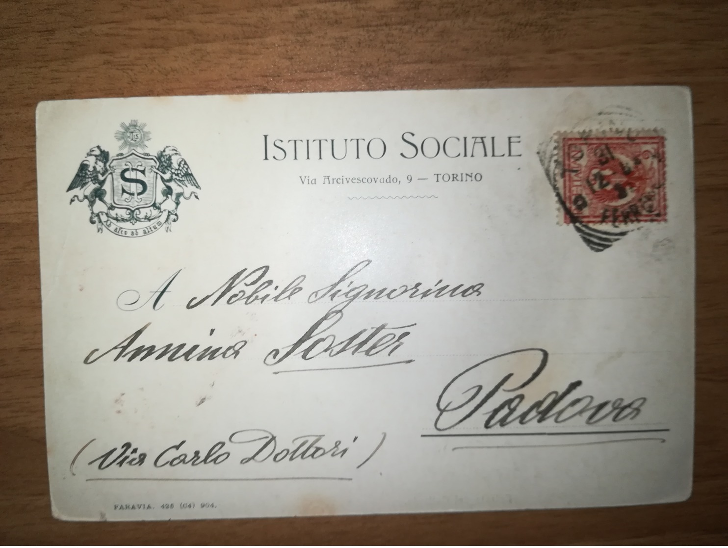 TORINO - ISTITUTO SOCIALE  - 1901 - Education, Schools And Universities