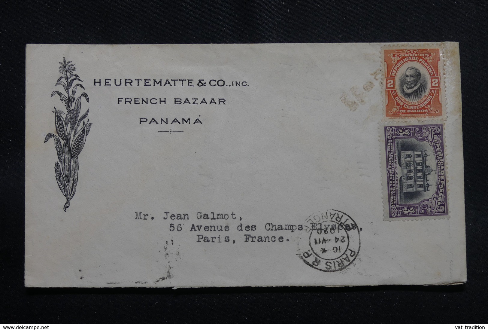 PANAMA - Enveloppe Commerciale Pour La France En 1920, Affranchissement Plaisant - L 54670 - Panama