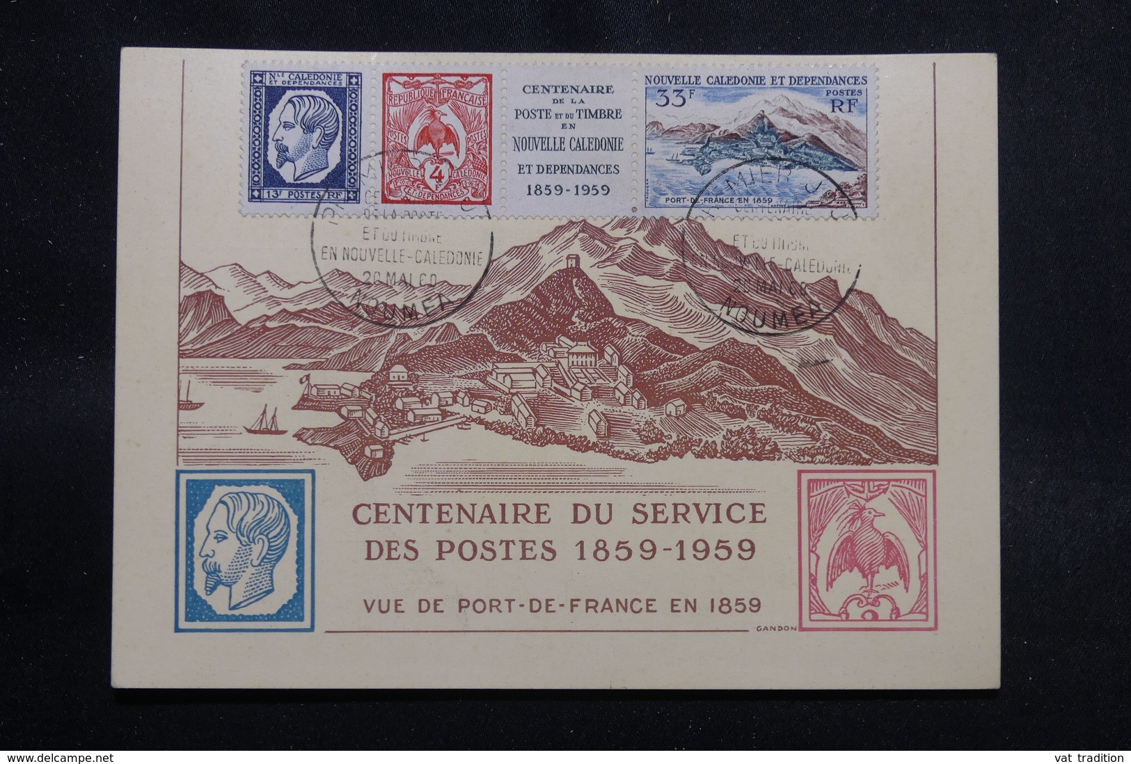 NOUVELLE CALÉDONIE - Carte Maximum En 1960 - Port De France - L 54671 - Maximumkarten