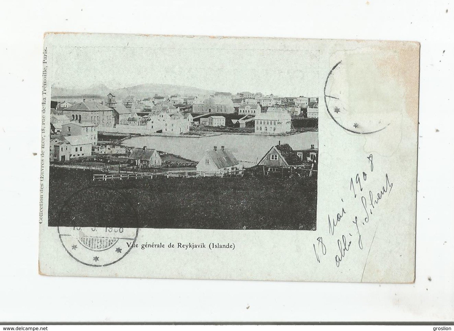 VUE GENERALE DE REYKJAVIK (ISLANDE) 1908 - Islande